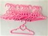 24/2 Dozen Pink Heart Hangers for American Girl 18 inch or Wellie Wishers Doll Accessory