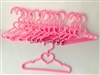 Dozen Pink Heart Hangers for American Girl 18 inch or Wellie Wishers Doll Accessory