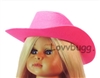 Hot Pink Felt Cowboy Hat for American Girl 18 inch or Bitty Baby Born Doll Clothes Accessory