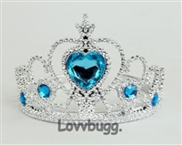 Blue Heart Tiara Crown for American Girl 18 inch or Bitty Baby Born Doll Clothes Jewelry Accessory