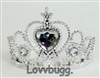 Silver Heart Tiara for American Girl 18 inch Doll Clothes Jewelry Accessory