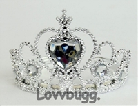 Silver Heart Tiara Crown for American Girl 18 inch or Bitty Baby Born Doll Clothes Jewelry Accessory