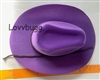 Lavender Velvey Cowboy Hat 15 to 18 inch American Girl Boy Baby Doll