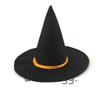 Black Witch Hat Costume Accessory Add to any Harry Potter Wizard for American Girl 18 inch or Bitty Baby Born Dolls