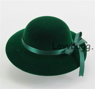 Green Round Velvet Hat