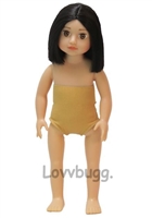 Ava 18 inch Doll Brown Eyes, Black Hair with Bob Same Quality as American Girl