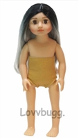 Grace 18 inch Girl Doll with Black-t-Silver Ombre Hair and Brown Eyes Same Quality as Mme Alexander Dolls