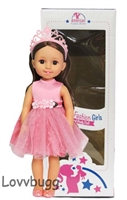 Boxed and Dressed Linda 14.5 inch Brown Hair Brown Eyes AFW Doll Same Size & Quality as Mattel's Wellie Wishers