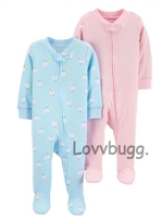 Both Pink and Blue Twins Sleepers for 15 to 18 inch Bitty Baby Born Reborn Doll Clothes