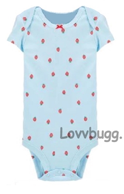 Blue Strawberries Baby Onesie