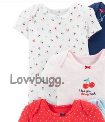 Tiny Flowers Onesie for Bitty Baby Born 15 to 18 inch Doll Clothes