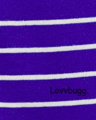 Royal Blue Stripes Onesie for Bitty Baby Born 15 to 18 inch Doll Clothes