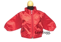 Red Satin Jacket for American Girl or Boy 18 inch Doll Clothes