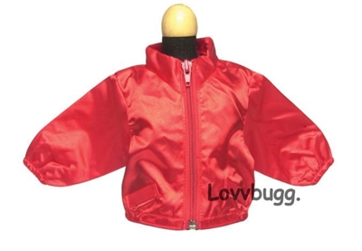 Red Satin Jacket for American Girl or Boy 18 inch Doll Clothes