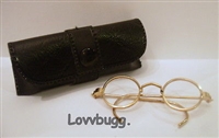 Gold Eyeglasses with Case