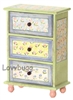 Tall Floral Chest of Drawers for American Girl 18 inch Doll Furniture or Wellie Wishers, More