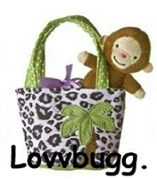 Monkey in Purse Pet for American Girl 18 inch or Baby Doll Accessory