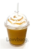 Caramel Frappuccino Fancy Coffee Drink for American Girl 18 inch Doll Food Accessory