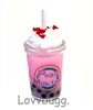 Pink Milk Boba Tea Drink for American Girl 18 inch Doll Food Accessory