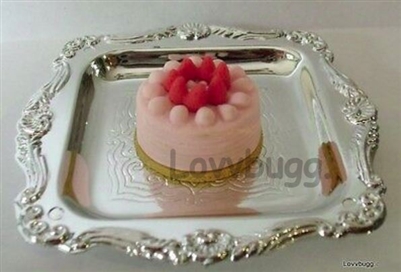 Pink Cake on Tray