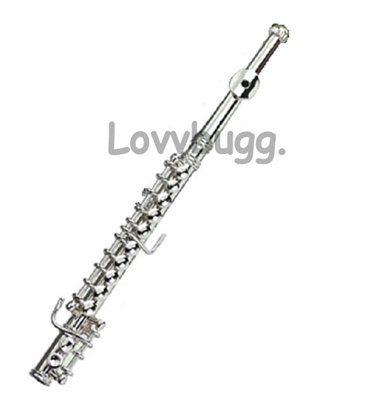 Our Larger Collectible Mini Metal Flute Only Instrument for 18 inch American Girl or BJD Doll Accessory