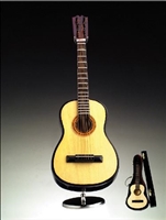 Musical 9 inch Acoustic Steel String Guitar with Stand and Case Perfect for  American Girl 18 inch Doll Instrument Accessory BJD  Plays ''Yesterday''