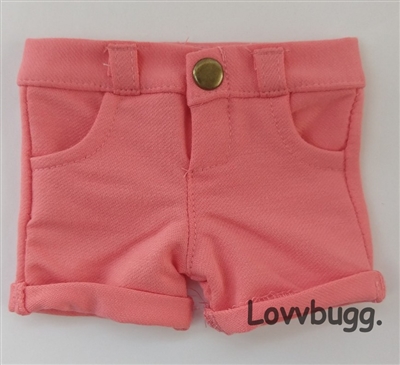 Coral Pink Denim Shorts