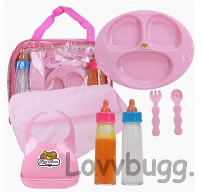 Baby Doll Feeding Set 2 Bottles for 14-20 inch Bitty Baby and Many More
