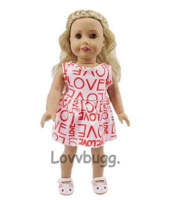 Love Dress for American Girl 18 inch or Baby Doll Clothes