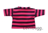 Shirt Hot Pink/Black Stripes
