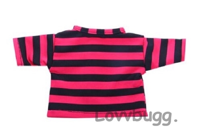 Shirt Hot Pink/Black Stripes