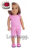 Pink Gingham Shorts Set for American Girl 18 inch or Bitty Baby Born Doll Clothes