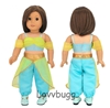 Jasmine Aqua Genie Belly Dancer Costume for American Girl 18 inch Doll Clothes