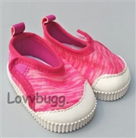 Pink Zebra Beach Sneakers