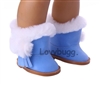 Blue Furry Boots