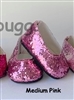 Medium Pink Large-Glitter Slip-Ons for 18 inch American Girl Doll Shoes