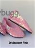 Lightest Iridescent Pink Large-Glitter Slip-Ons for 18 inch American Girl Doll Shoes