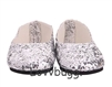 Silver Large-Glitter Slip-Ons for 18 inch American Girl Doll Shoes