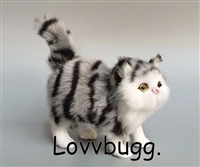 Gray Tiger Cat Kitty for American Girl 18 inch Doll Pet Accessory
