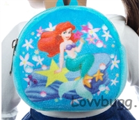 Little Mermaid Ariel Backpack for 18 inch American Girl and Bitty Baby Born Doll School Supplies Accessory