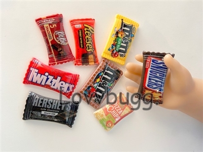 Halloween Candy 8 Brands for 18 inch American Girl or Wellie Wishers Costume Accessory