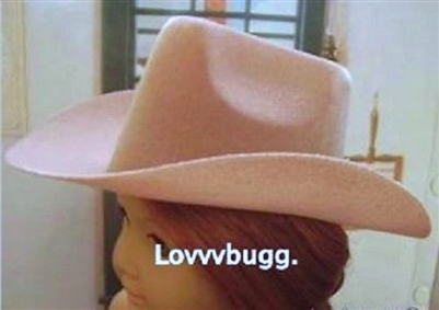 Light Tan Velvet No Cord Cowboy Hat   for American Girl 18 inch Boy Baby Doll