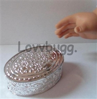 Silver Oval Jewelry Box