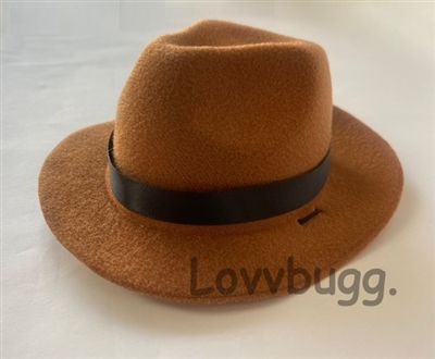 Brown Indiana Jones Hat for 18 inch American Girl Boy Logan or Baby Doll Clothes Accessory