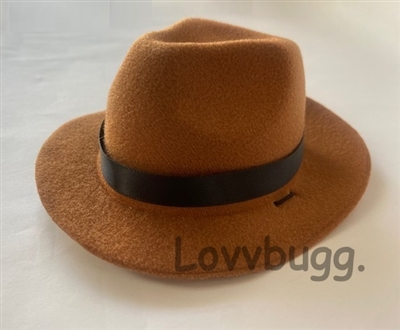 Brown Indiana Jones Hat for American Girl 18 inch Boy Logan or Baby Doll Clothes Accessory