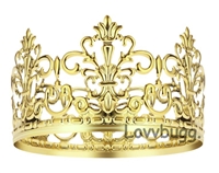 Elegant Gold Metal Crown for American Girl 18 inch Doll Clothes Costume Accessory