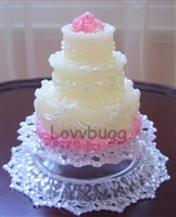 Large Lacy Clear Cake Plate