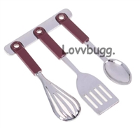 Metal Kitchen Tools Utensils for American Girl 18 inch Doll Cooking Accessory