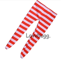 Red & White Stripes Tights