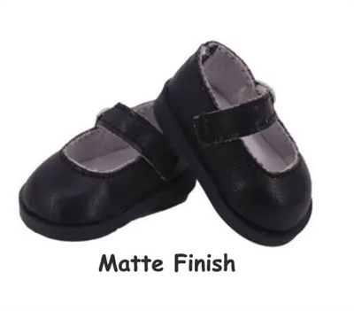 Black Matte Mary Janes for 15 inch Bitty Baby Doll Shoes